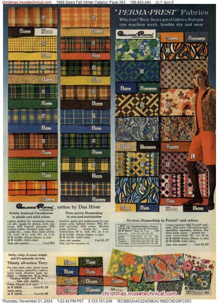 1968 Sears Fall Winter Catalog, Page 363