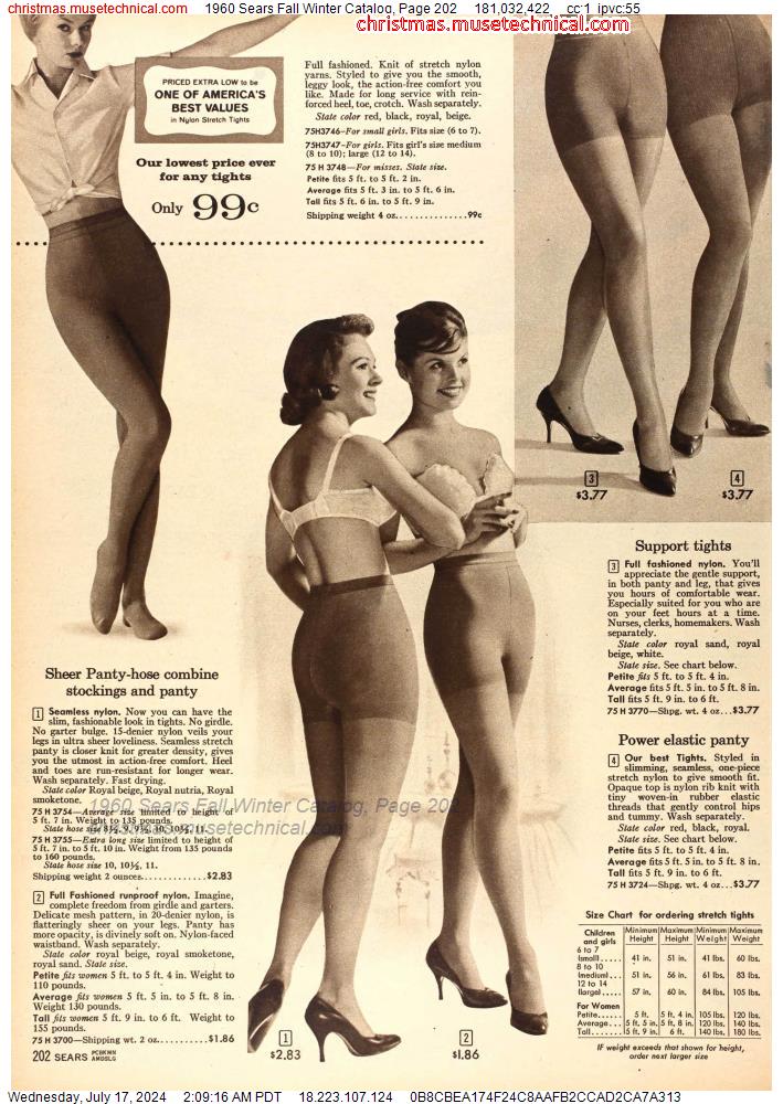 1960 Sears Fall Winter Catalog, Page 202