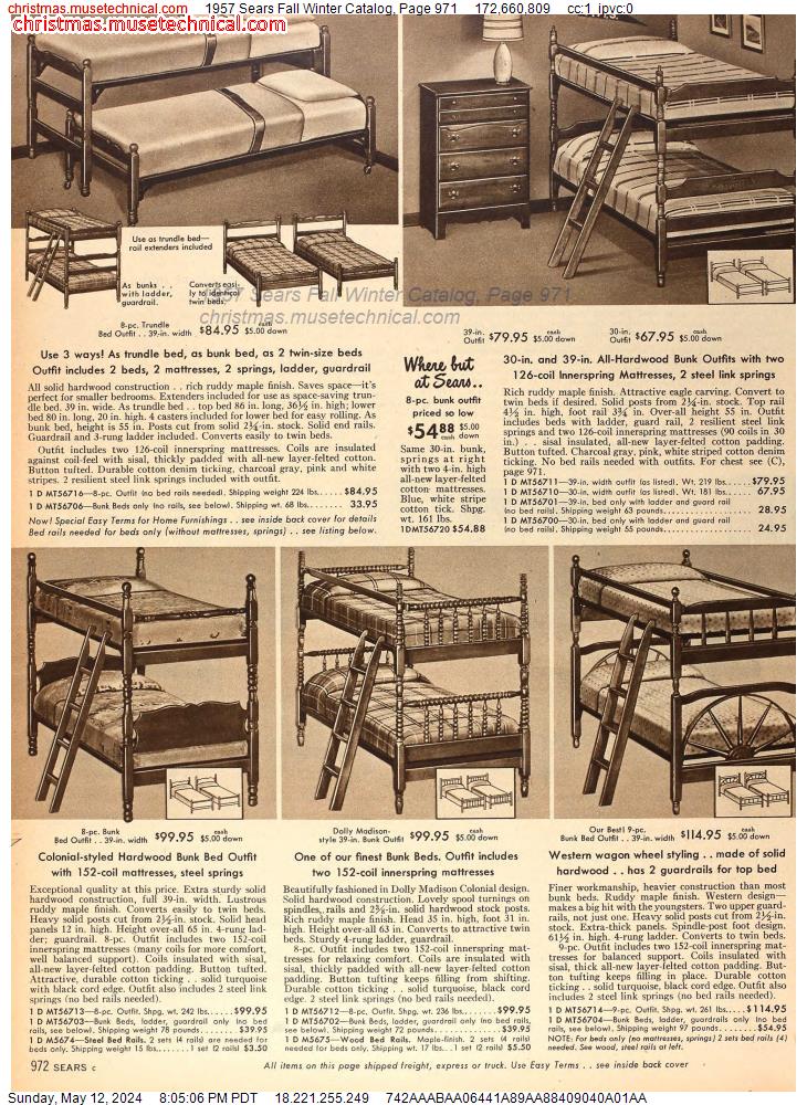 1957 Sears Fall Winter Catalog, Page 971