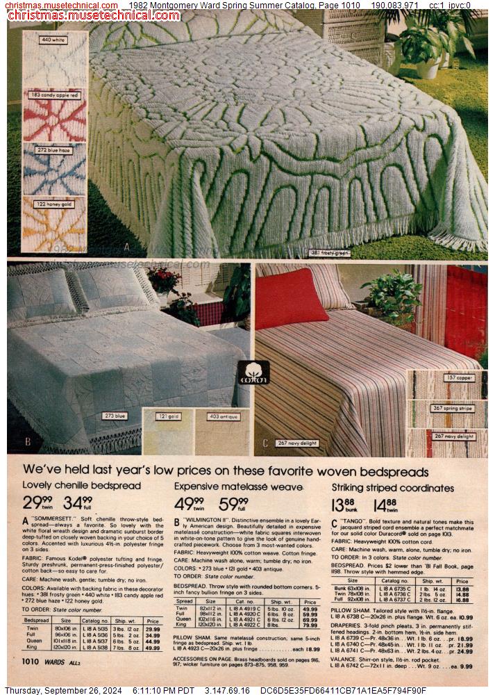 1982 Montgomery Ward Spring Summer Catalog, Page 1010