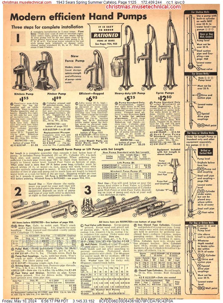 1943 Sears Spring Summer Catalog, Page 1125
