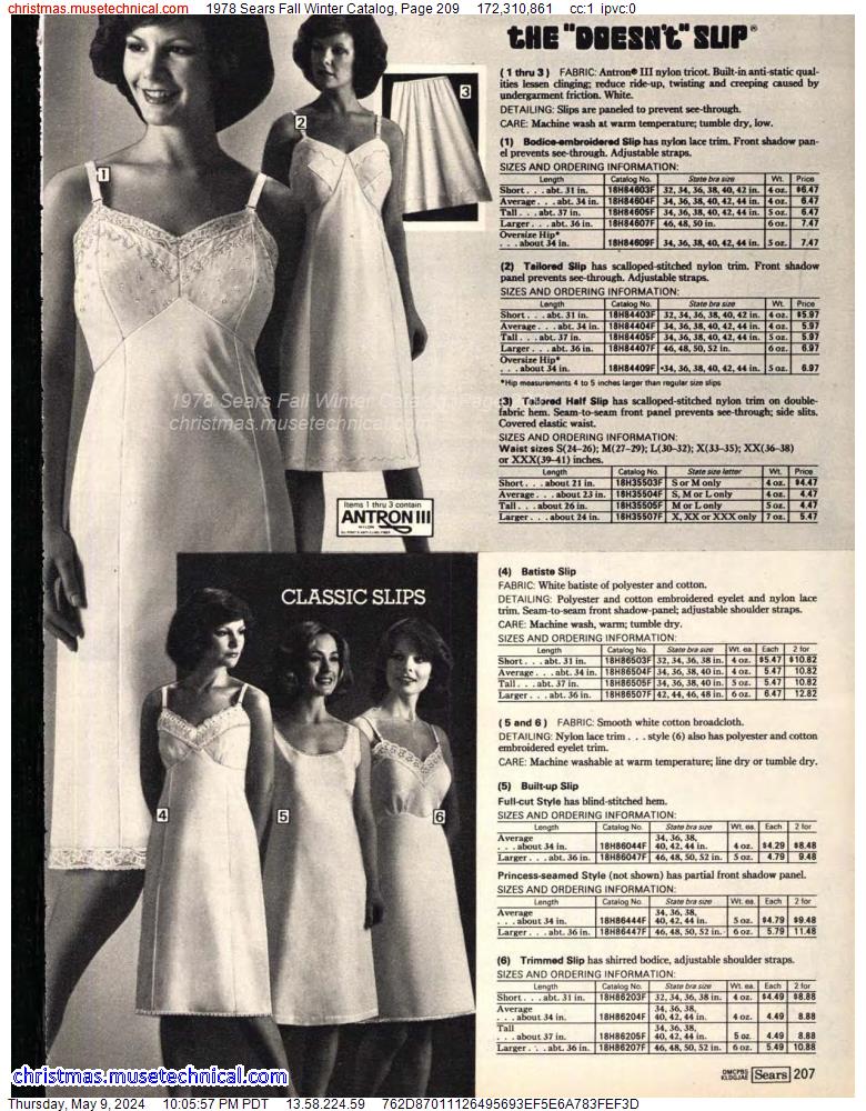 1978 Sears Fall Winter Catalog, Page 209