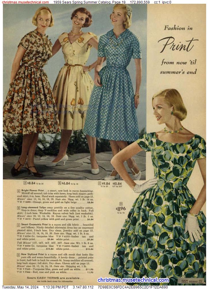 1959 Sears Spring Summer Catalog, Page 19