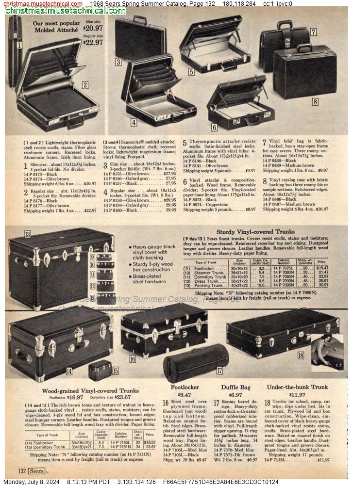 1968 Sears Spring Summer Catalog, Page 132