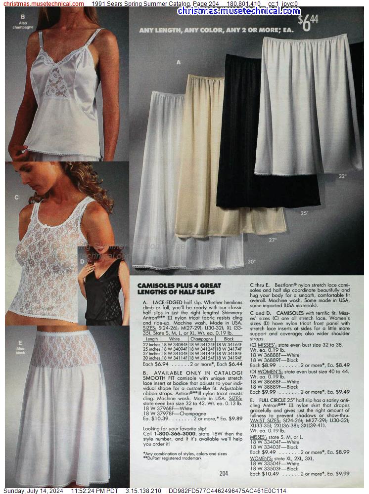 1991 Sears Spring Summer Catalog, Page 204