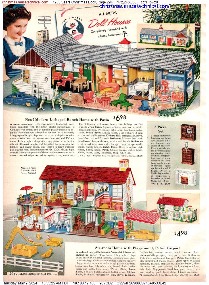 1953 Sears Christmas Book, Page 294