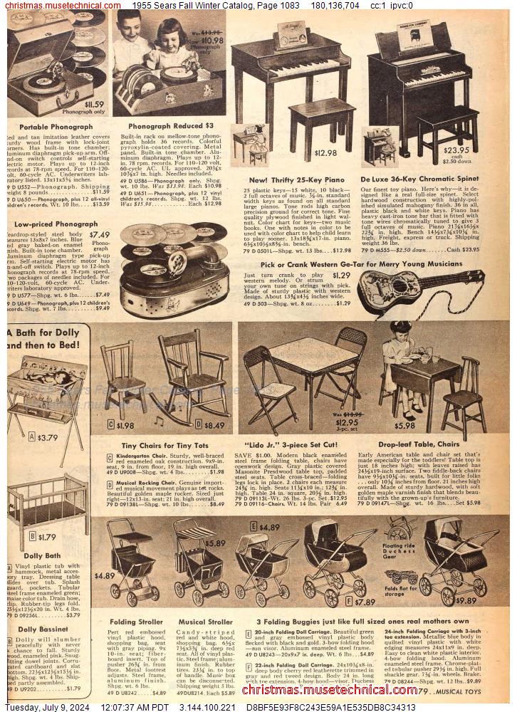 1955 Sears Fall Winter Catalog, Page 1083