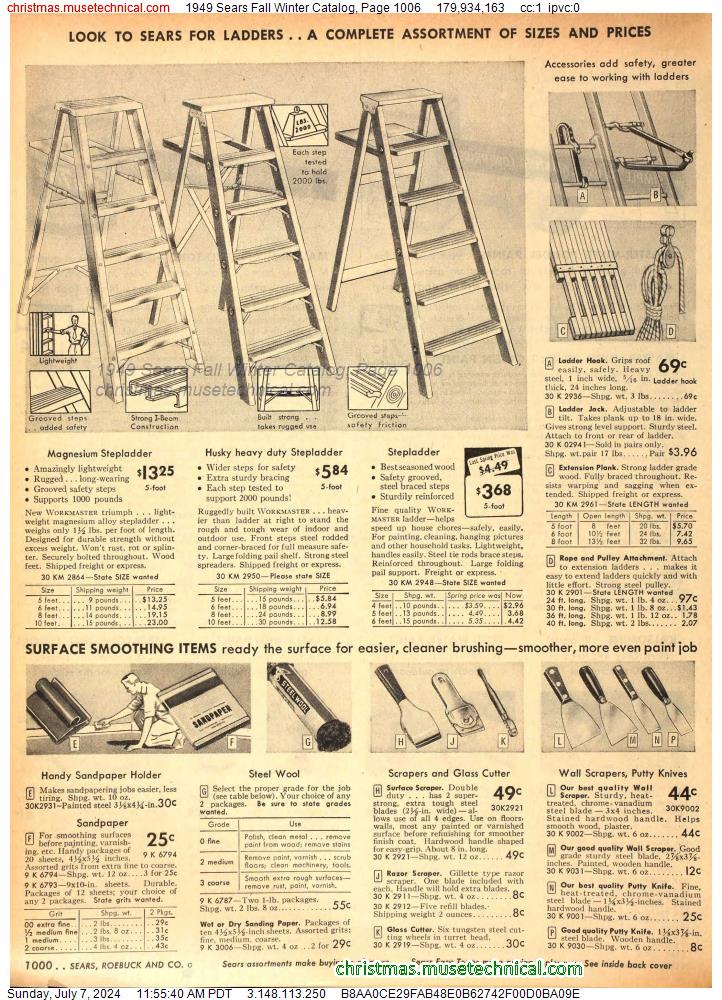 1949 Sears Fall Winter Catalog, Page 1006