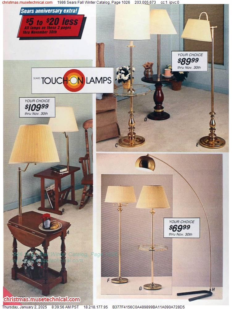 1986 Sears Fall Winter Catalog, Page 1026