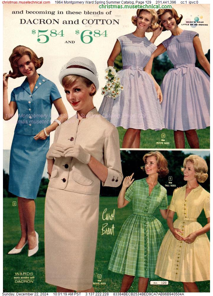 1964 Montgomery Ward Spring Summer Catalog, Page 129