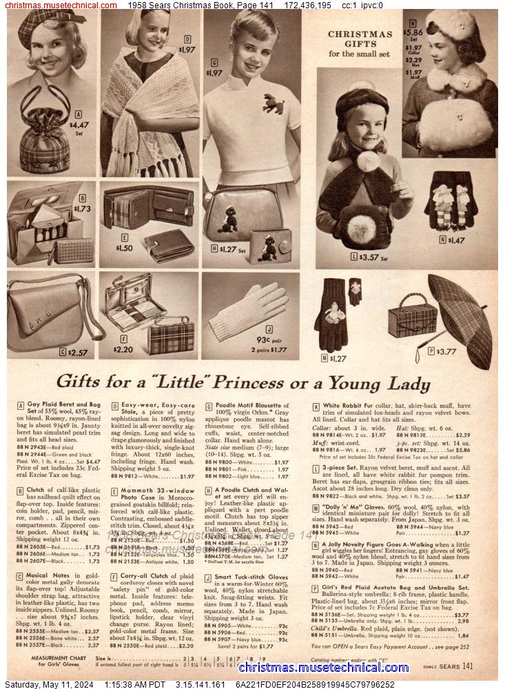 1958 Sears Christmas Book, Page 141