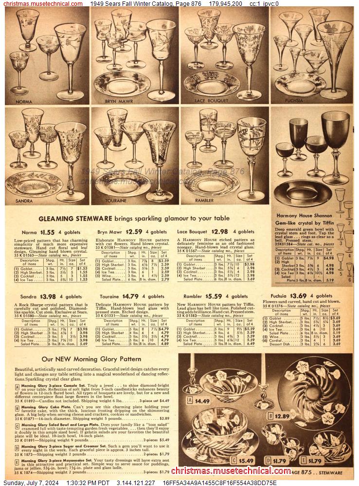 1949 Sears Fall Winter Catalog, Page 876