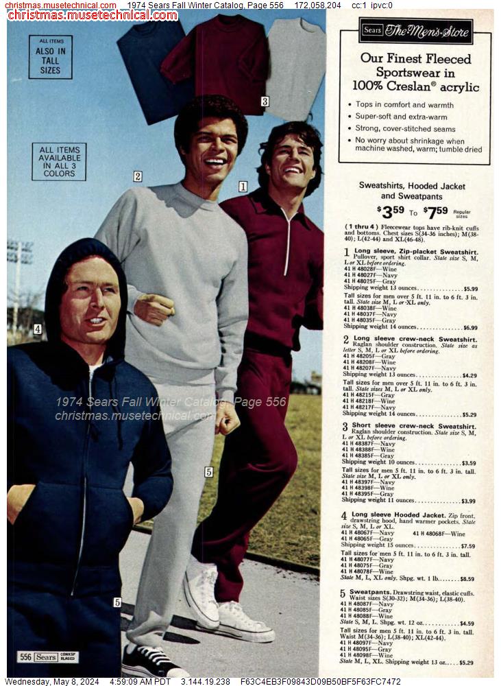 1974 Sears Fall Winter Catalog, Page 556