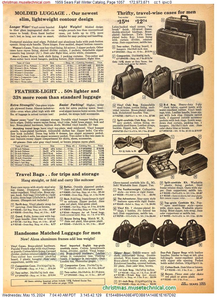 1959 Sears Fall Winter Catalog, Page 1057