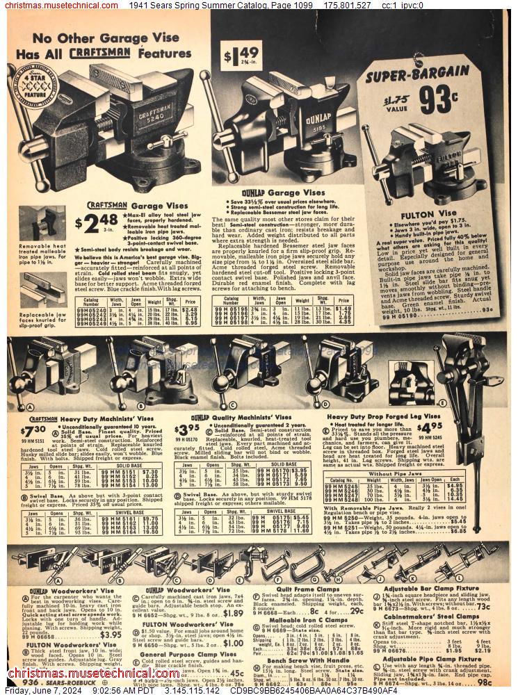 1941 Sears Spring Summer Catalog, Page 1099