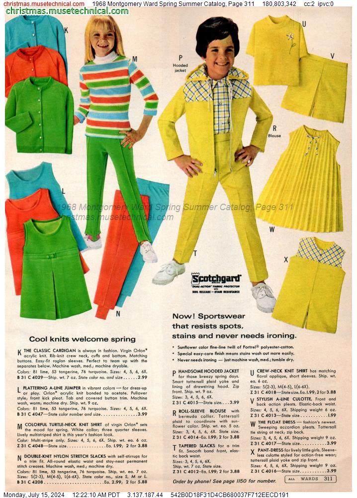 1968 Montgomery Ward Spring Summer Catalog, Page 311