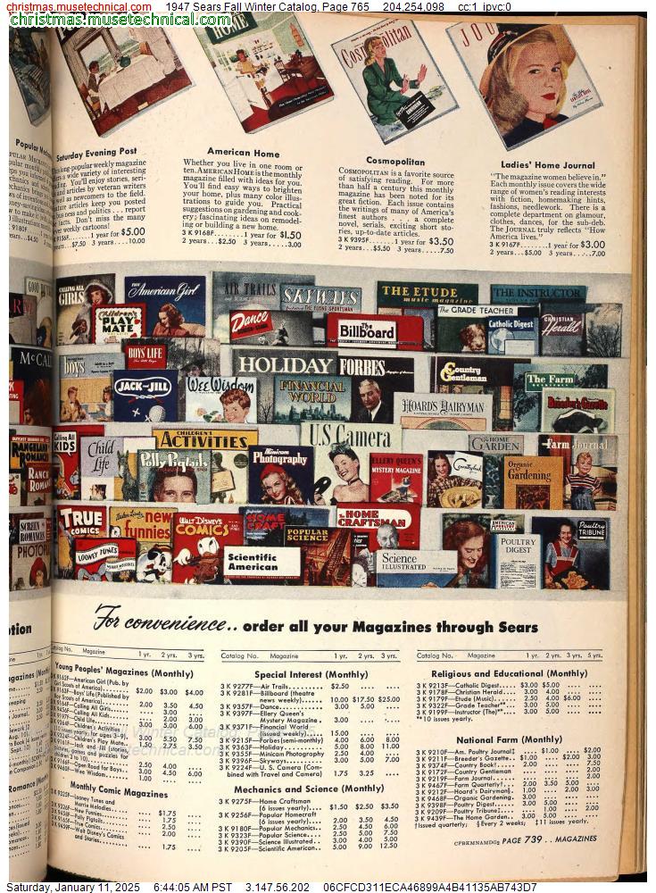 1947 Sears Fall Winter Catalog, Page 765