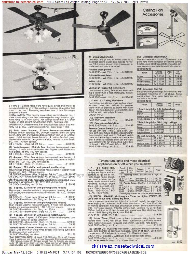 1983 Sears Fall Winter Catalog, Page 1163