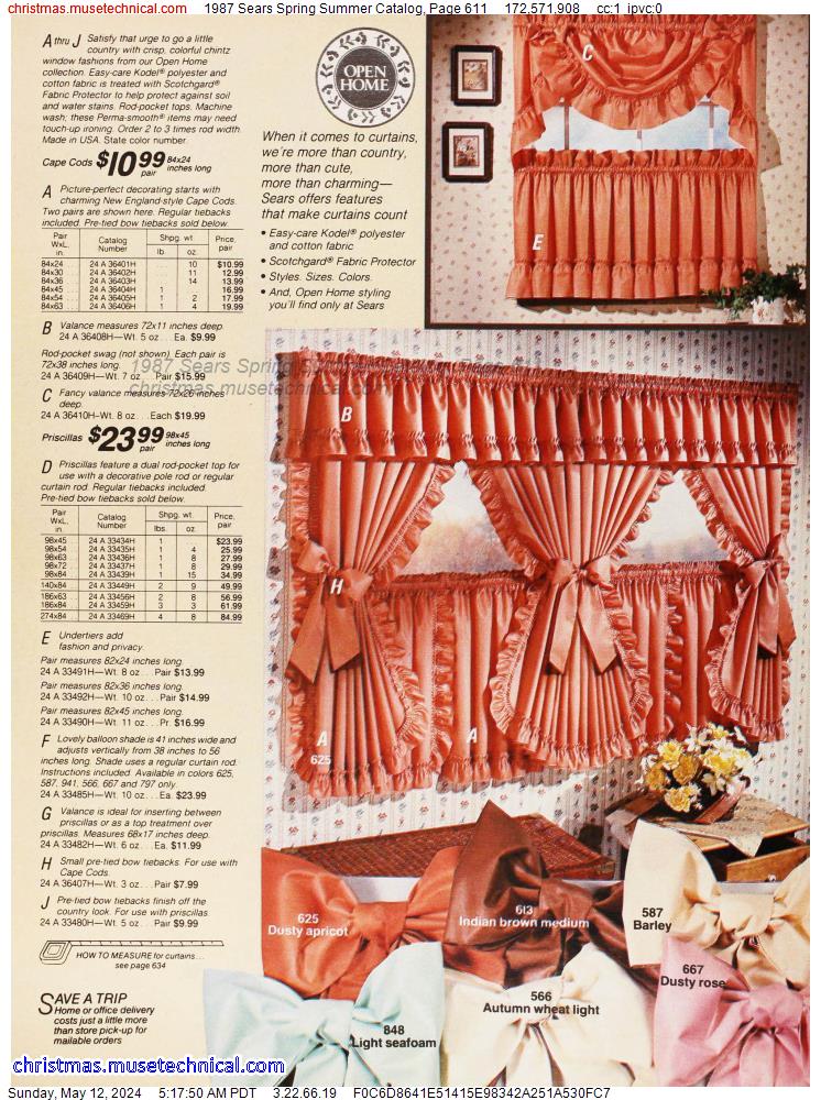 1987 Sears Spring Summer Catalog, Page 611