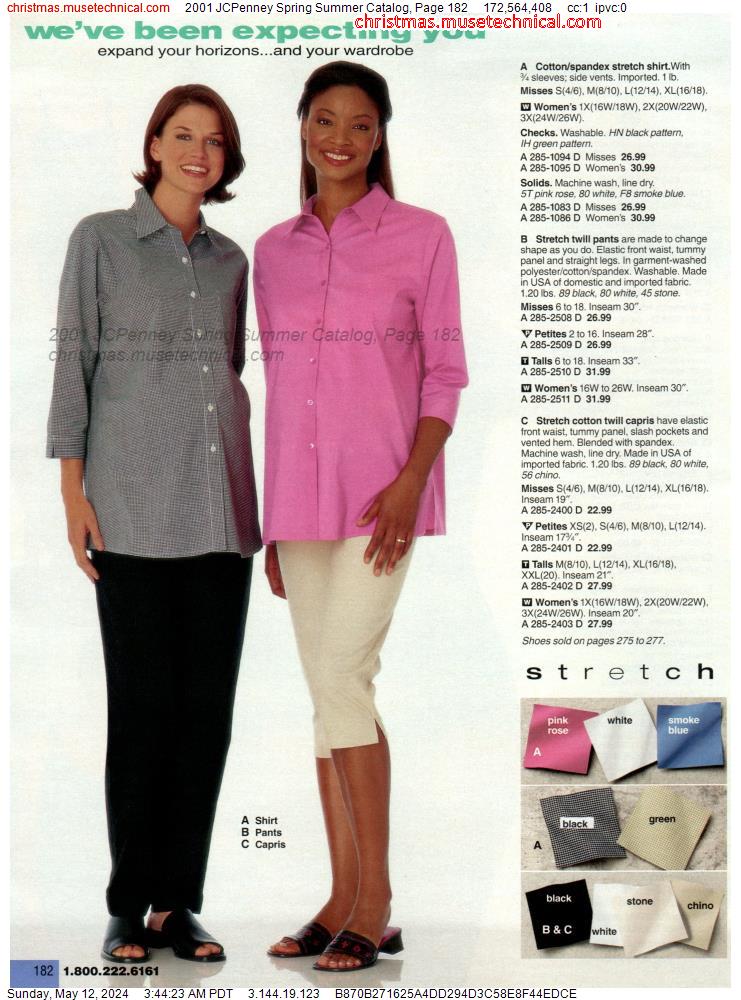 2001 JCPenney Spring Summer Catalog, Page 182