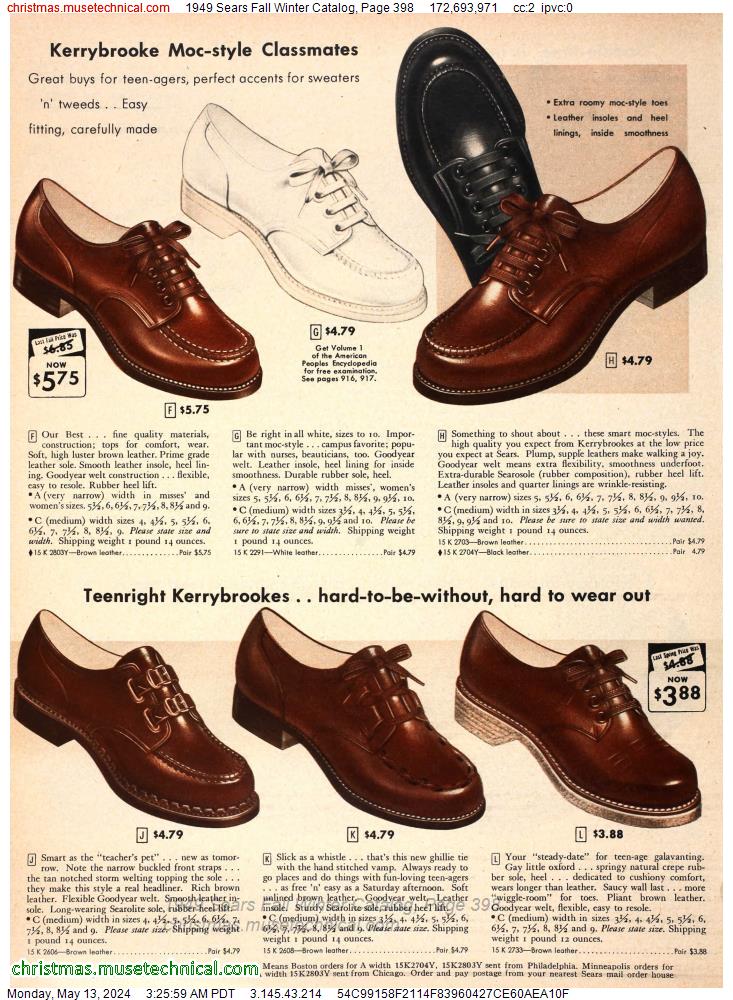 1949 Sears Fall Winter Catalog, Page 398
