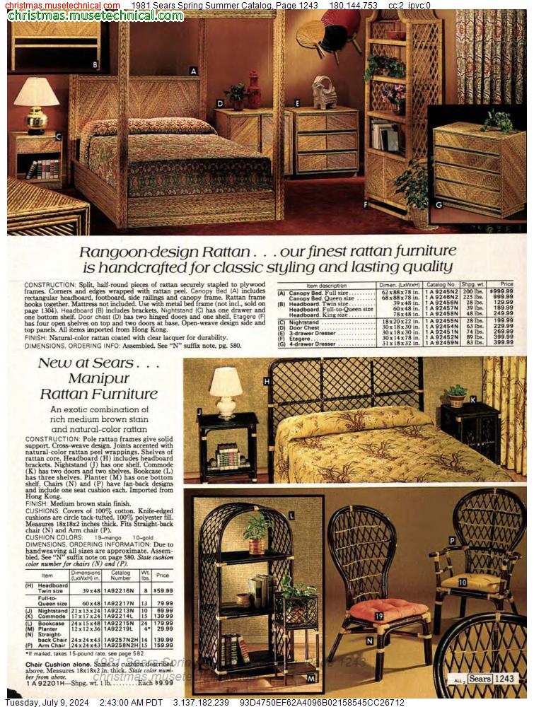 1981 Sears Spring Summer Catalog, Page 1243