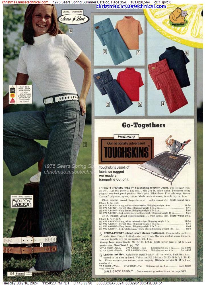 1975 Sears Spring Summer Catalog, Page 354