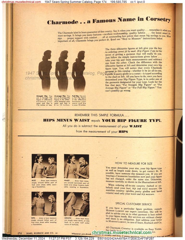 1947 Sears Spring Summer Catalog, Page 174