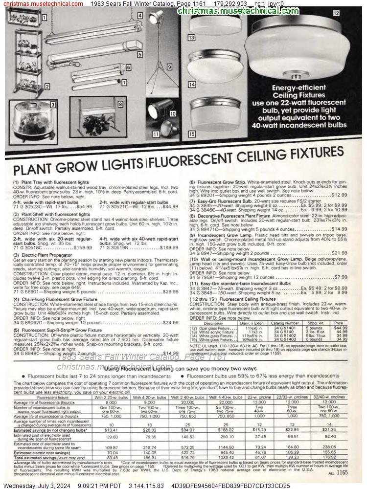 1983 Sears Fall Winter Catalog, Page 1161