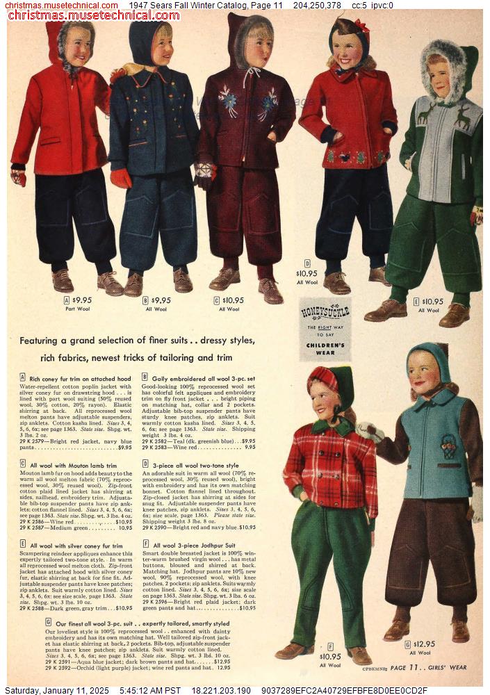 1947 Sears Fall Winter Catalog, Page 11