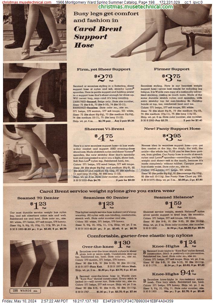 1966 Montgomery Ward Spring Summer Catalog, Page 198