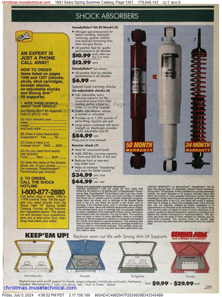1991 Sears Spring Summer Catalog, Page 1301