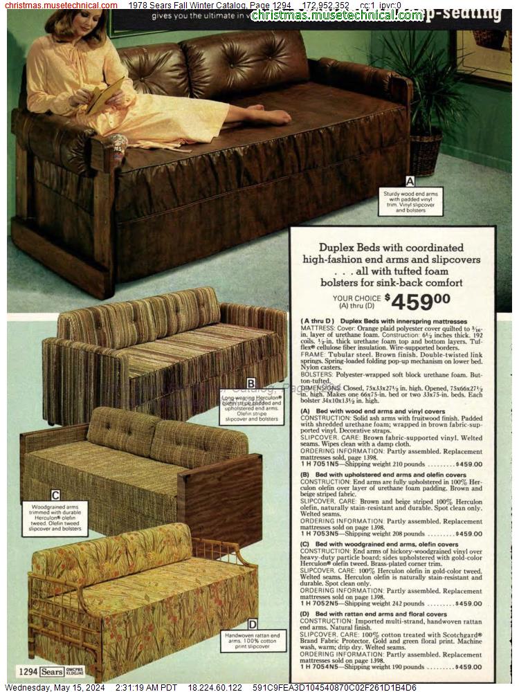 1978 Sears Fall Winter Catalog, Page 1294