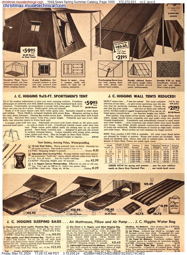 1949 Sears Spring Summer Catalog, Page 1000