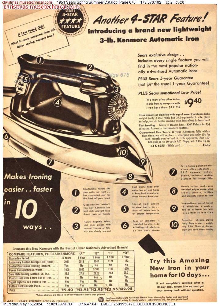1951 Sears Spring Summer Catalog, Page 676