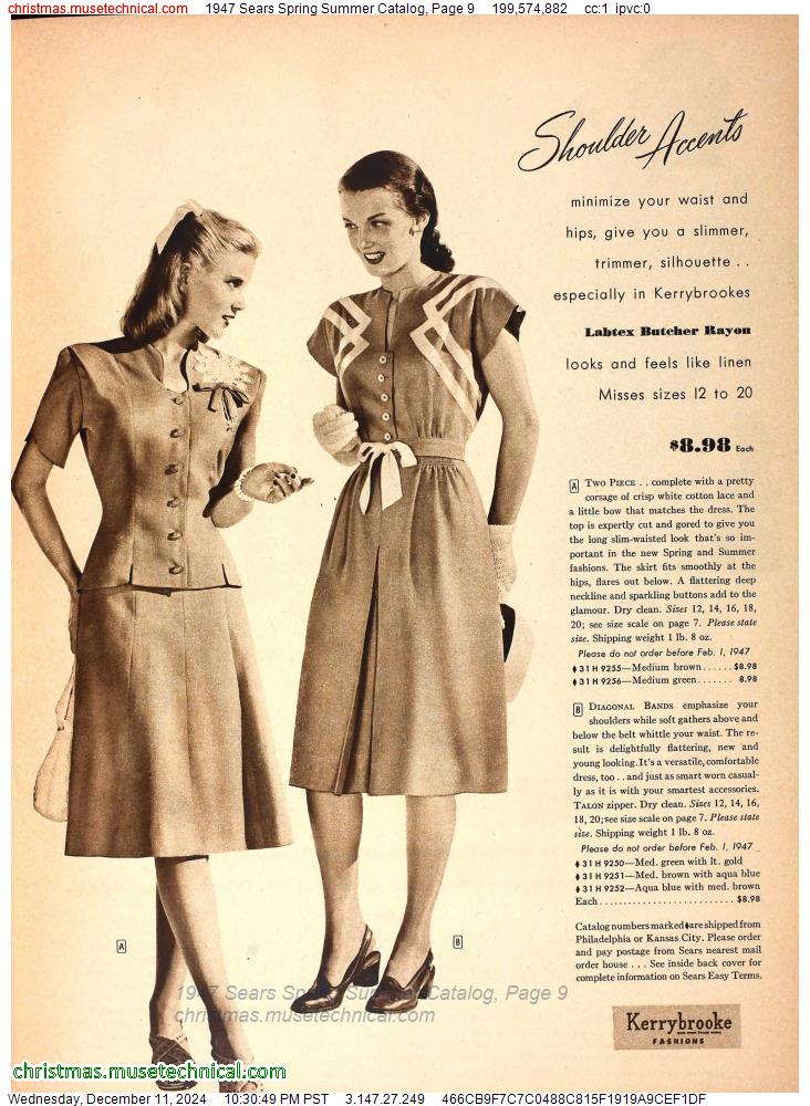 1947 Sears Spring Summer Catalog, Page 9