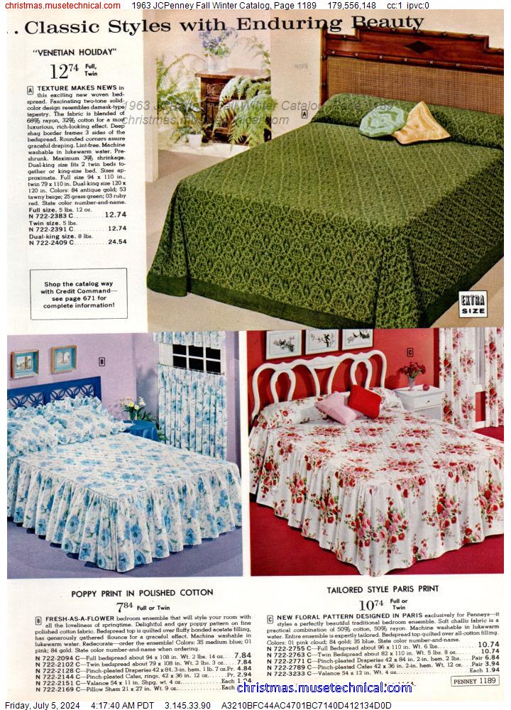 1963 JCPenney Fall Winter Catalog, Page 1189