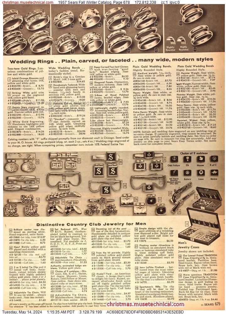 1957 Sears Fall Winter Catalog, Page 678
