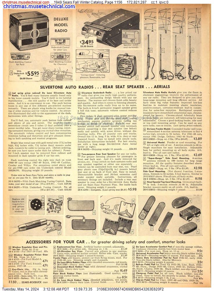 1949 Sears Fall Winter Catalog, Page 1156