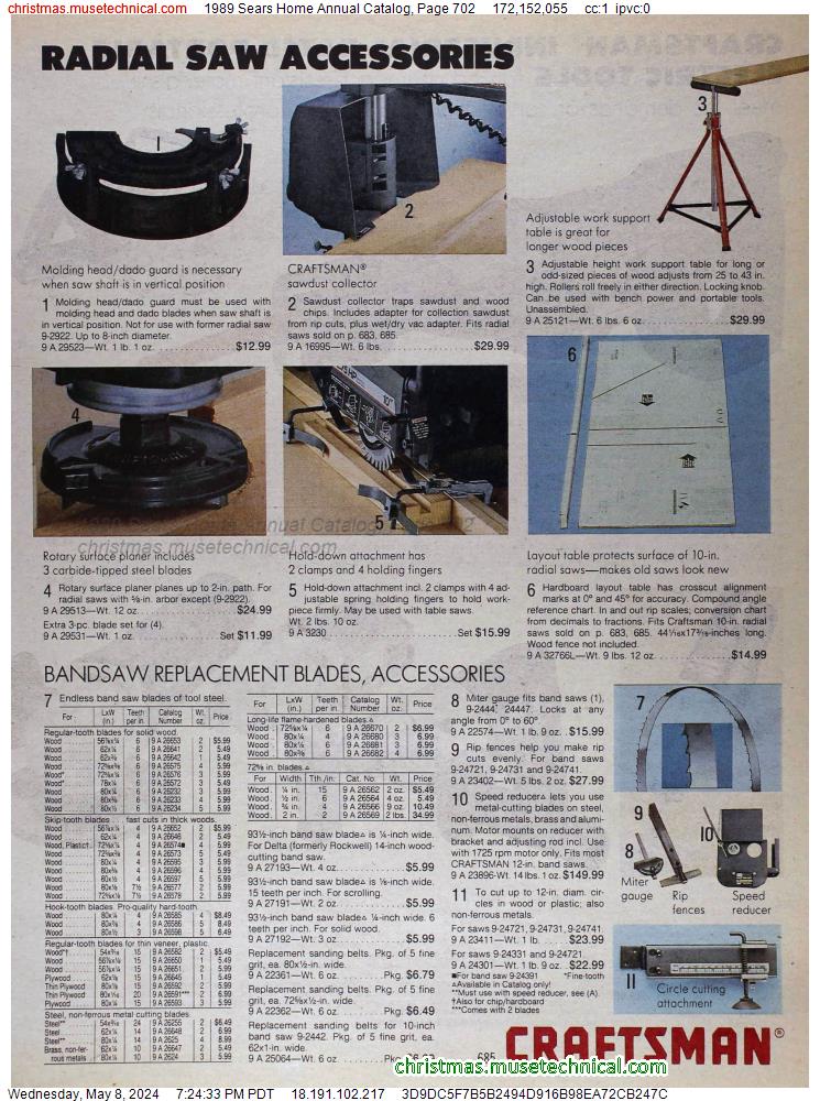 1989 Sears Home Annual Catalog, Page 702