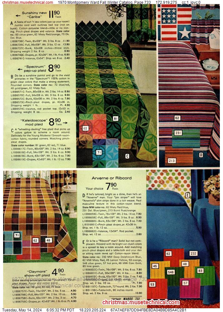 1970 Montgomery Ward Fall Winter Catalog, Page 733