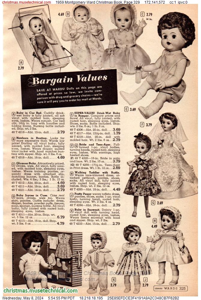 1959 Montgomery Ward Christmas Book, Page 329