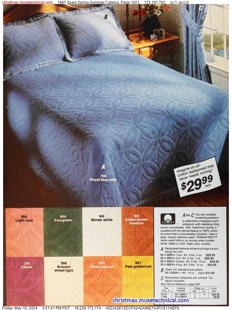 1987 Sears Spring Summer Catalog, Page 1021
