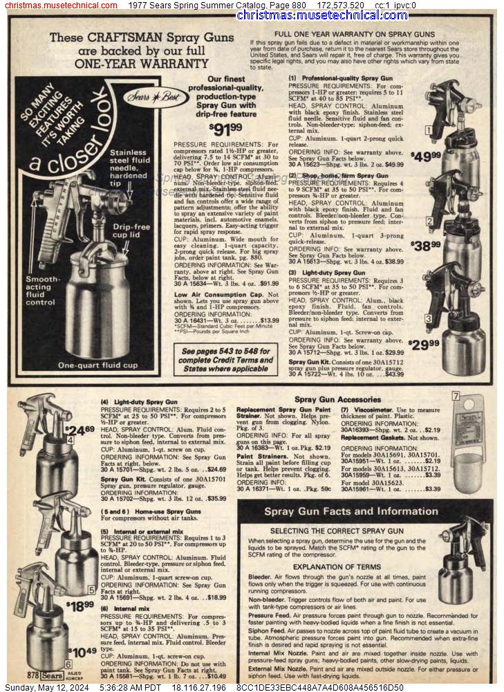 1977 Sears Spring Summer Catalog, Page 880