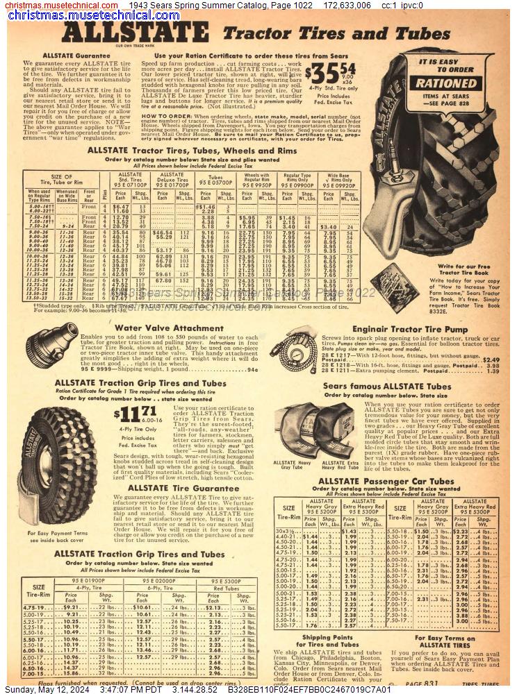 1943 Sears Spring Summer Catalog, Page 1022