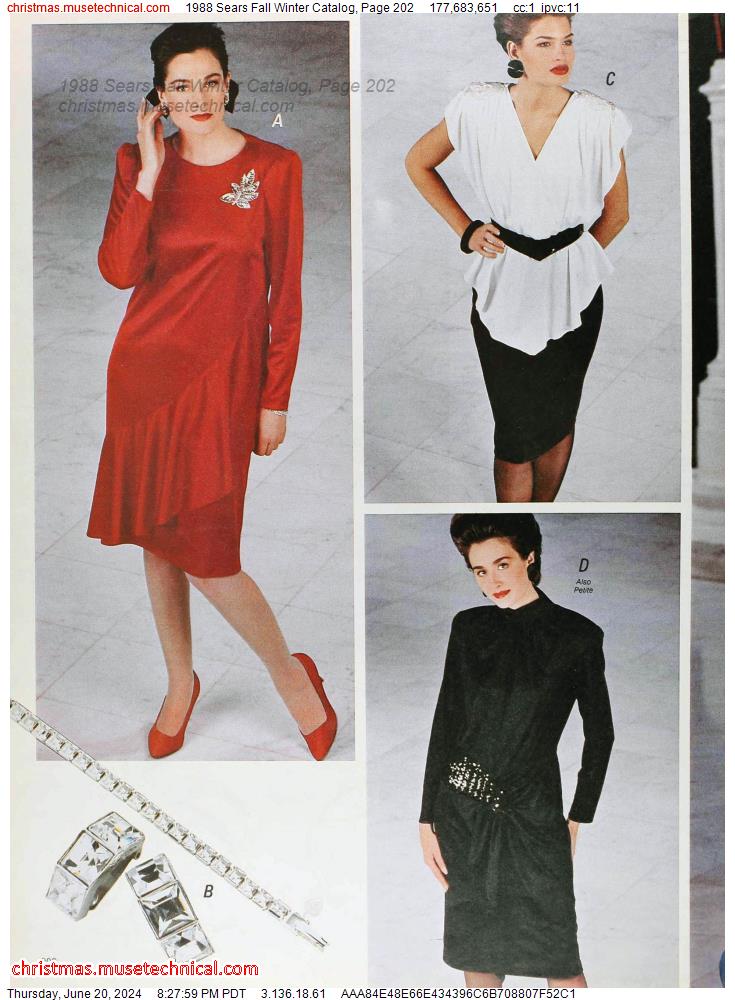 1988 Sears Fall Winter Catalog, Page 202