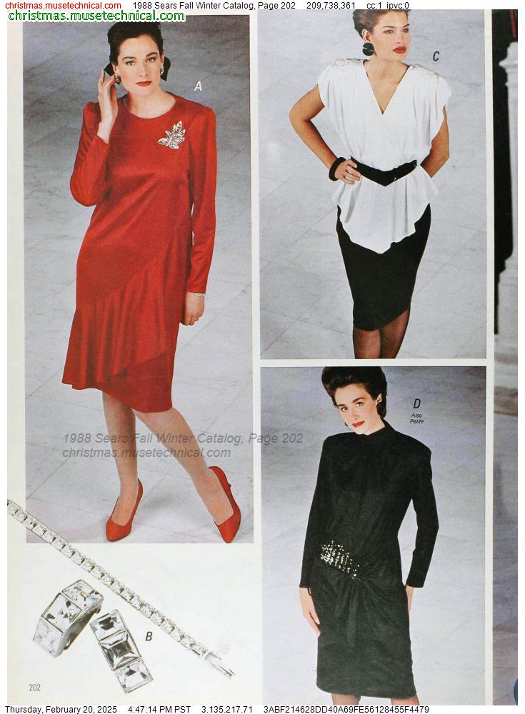 1988 Sears Fall Winter Catalog, Page 202