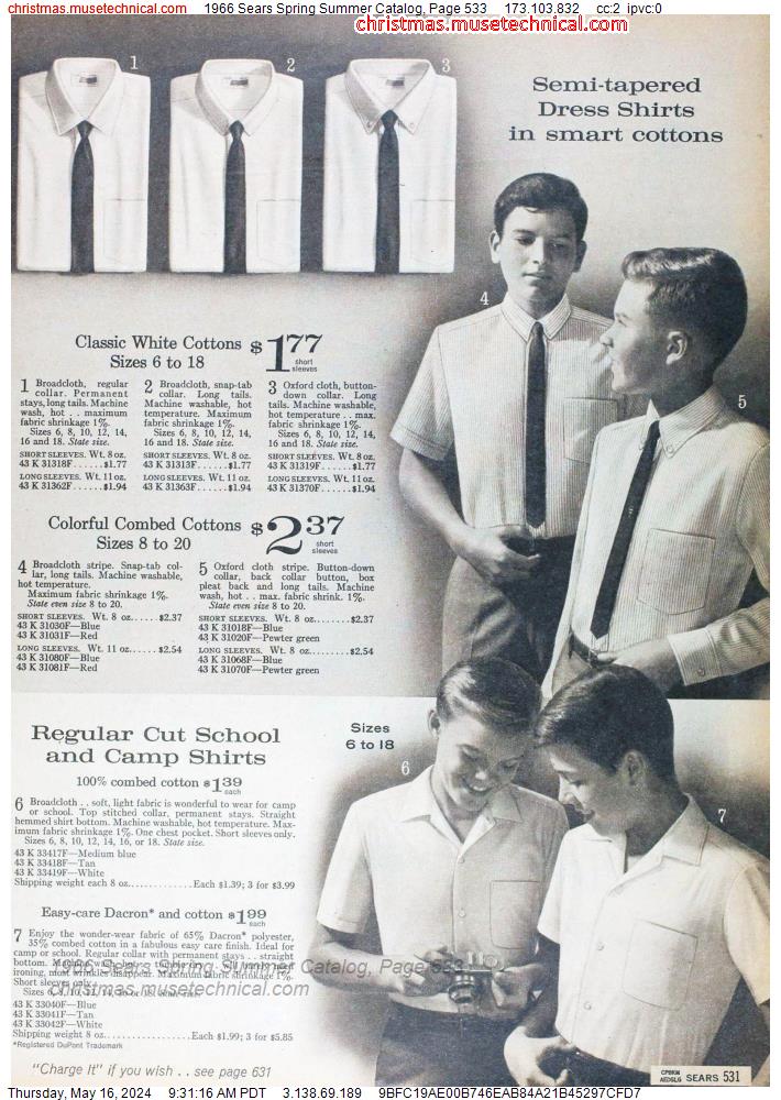 1966 Sears Spring Summer Catalog, Page 533