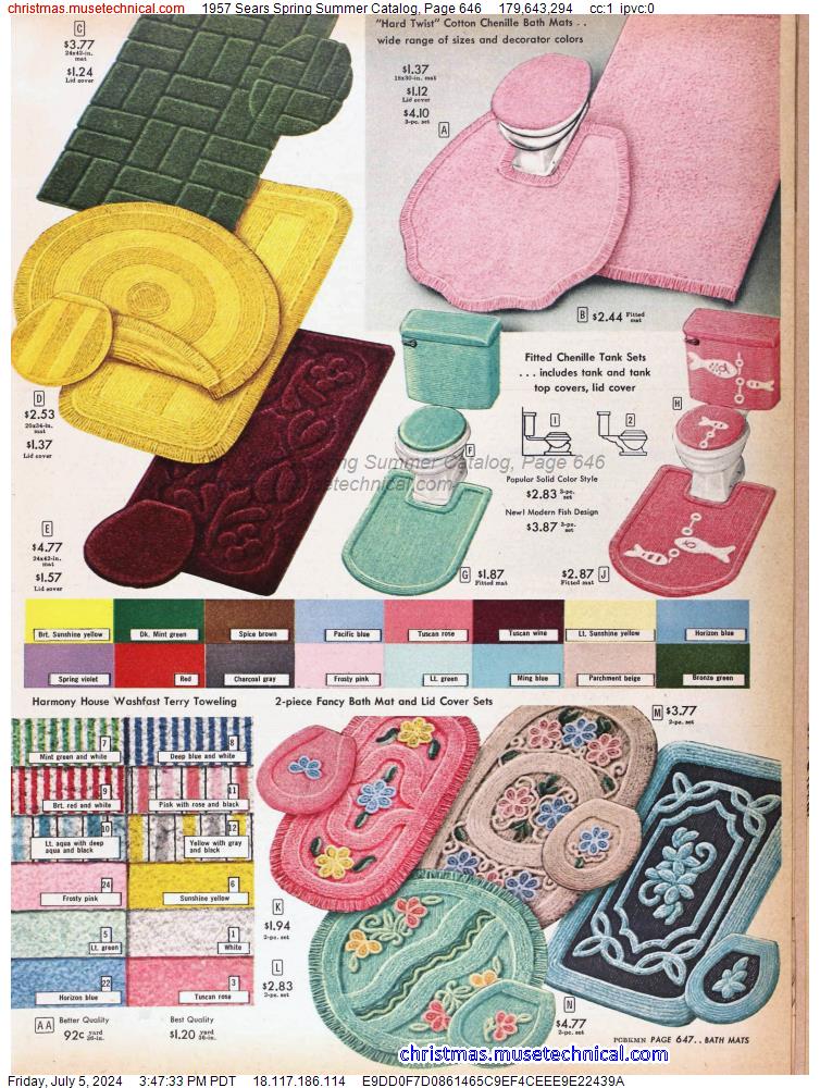1957 Sears Spring Summer Catalog, Page 646