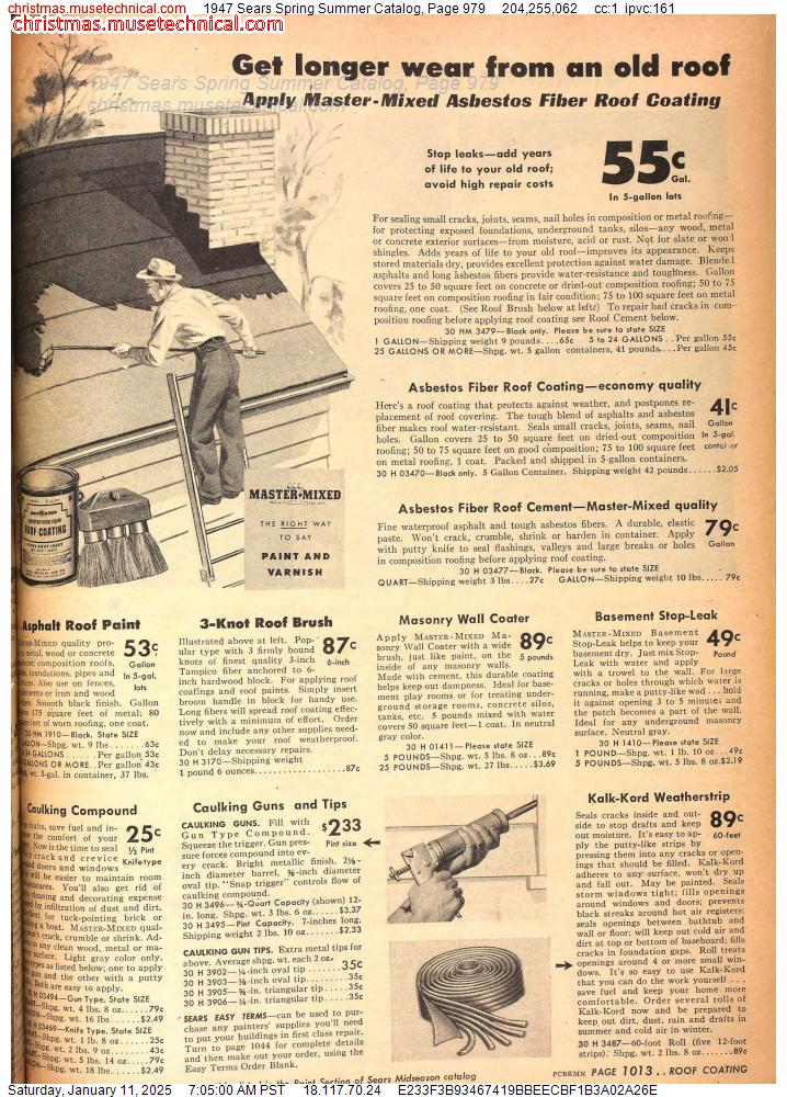 1947 Sears Spring Summer Catalog, Page 979